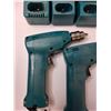 Image 3 : (4) Makita Chargers, (4) Makita Drills, Makita Flashlight, Shopcraft Drill - As Is