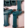 Image 4 : (4) Makita Chargers, (4) Makita Drills, Makita Flashlight, Shopcraft Drill - As Is