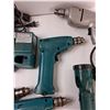 Image 5 : (4) Makita Chargers, (4) Makita Drills, Makita Flashlight, Shopcraft Drill - As Is