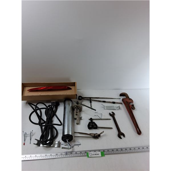 Rear Right Reflector, Wrench, Pipe Wrench, Misc - As Is