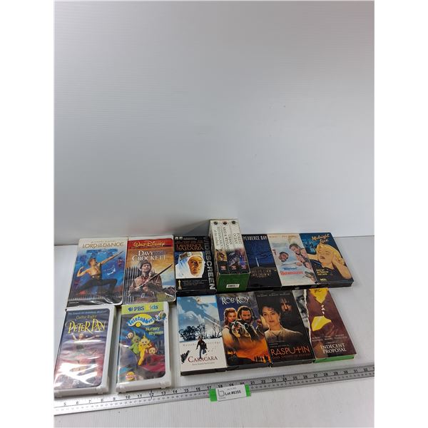 (15) - VHS Tapes- Lord Of The Dance,  Peter Pan, CaraCara, Misc