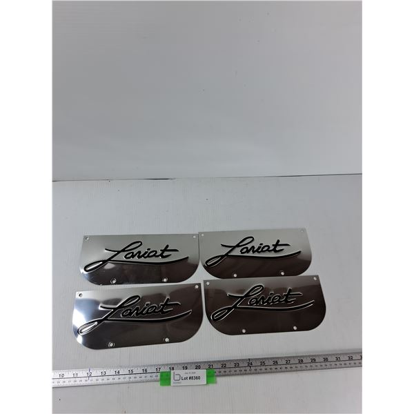 (4) Lariat Mudflap Panels - 10'' x 4.5''