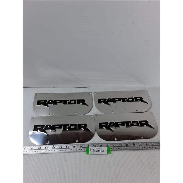 (4) Raptor Mudflap Panels- 10'' x 4.5''