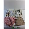 Image 1 : Plastic & Metal Cutlery, Plastic Cutlery Trays, Kitchen Cloth and Picnic Table Cover