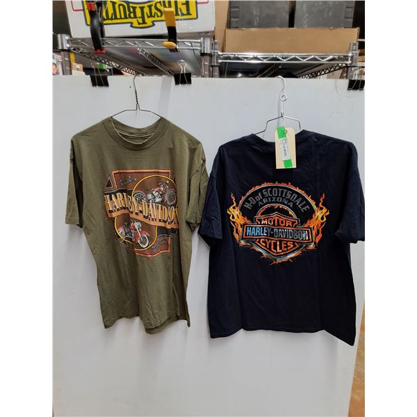 (2) Harley Davidson T Shirts - Size M to L
