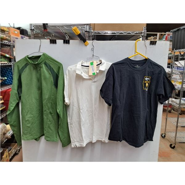 Sports Quarter Zip - Size S, Polo Shirt and T Shirt - Size L