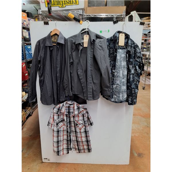 (4) Button Up Shirts - Size M