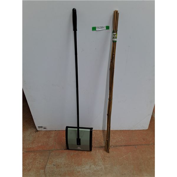 4' Bamboo Plant Stakes and Bissell Carpet Sweeper - PICK UP