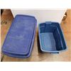 Image 2 : *Large Plastic Tote with Lid 34" x 21" x 20" and Plastic Tote 27" x 19" x 17" - Cannot Ship