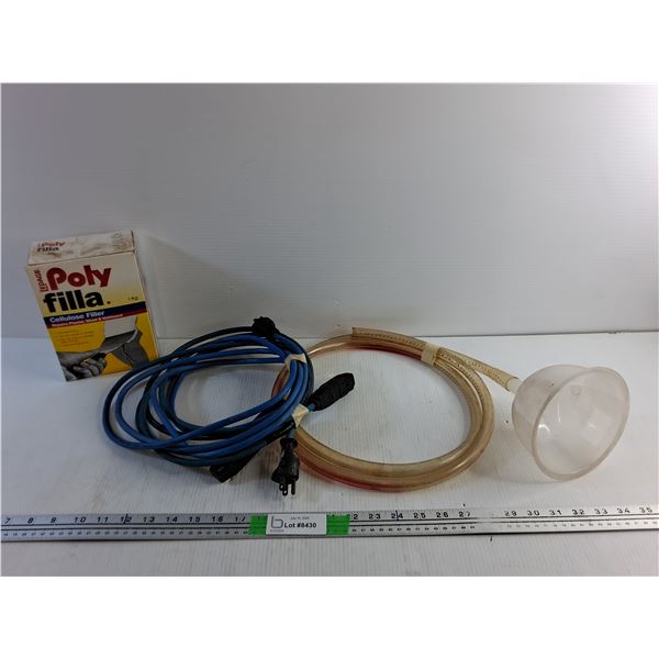 Cellulose Filler, Extension Cord and Funnel with Hose