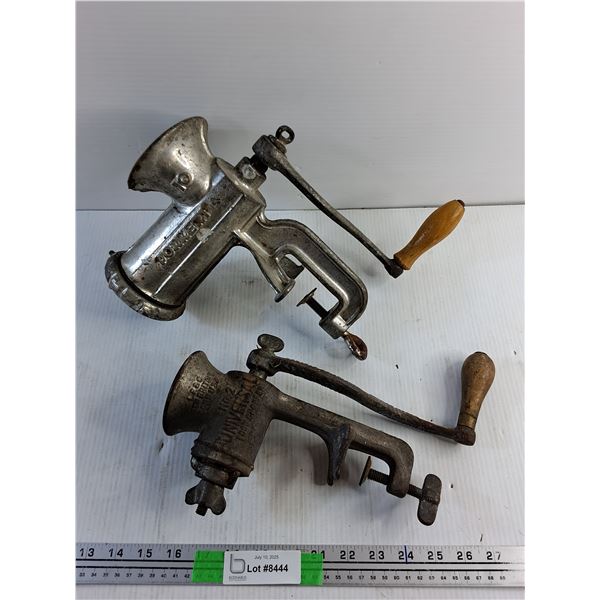 (2) Vintage Meat Grinders