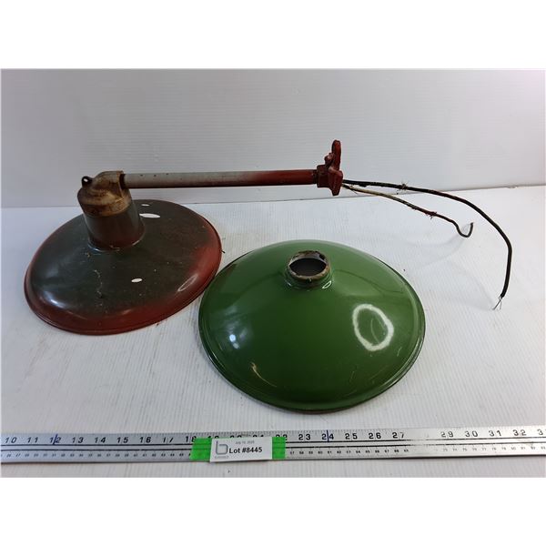 Vintage Wall Light Fixture and Metal Shade