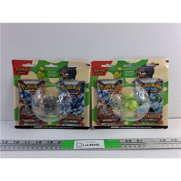 New Sealed Pokemon Trading Cards - Includes 2 Booster Packs and 1 Eraser - Cannot Authenticate