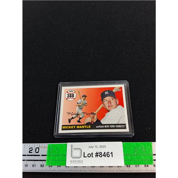Topps Mickey Mantle Ney York Yankees Baseball Card - Authenticity Not Guaranteed
