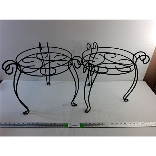 (2) Wired Plant Stands 13" x 12", Pickup Preferred