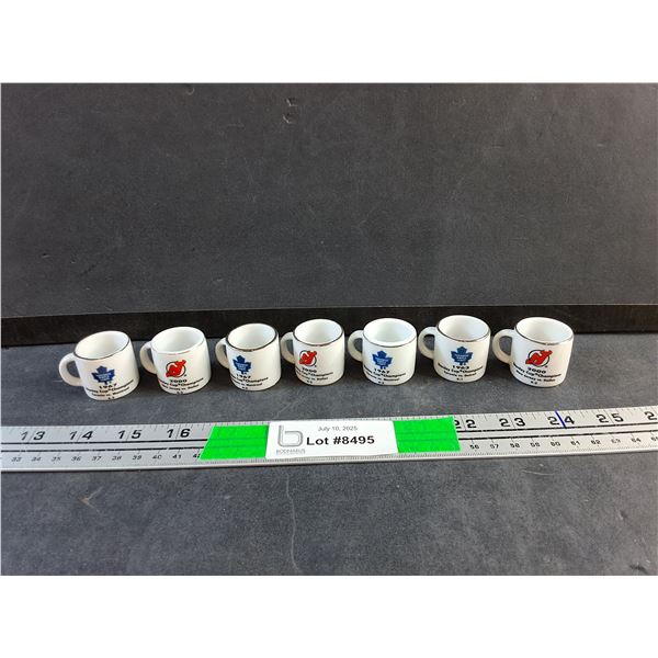 (7) Stanley Cup Team Mini Mugs