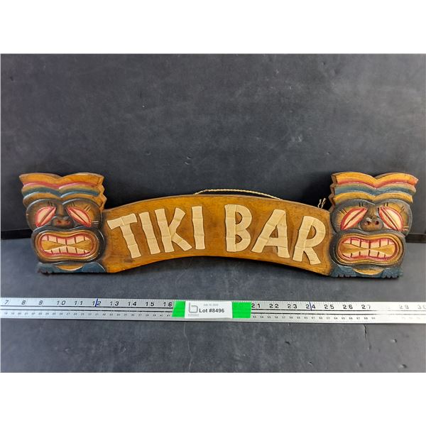 Tiki Bar Wall Sign 22" x 6"