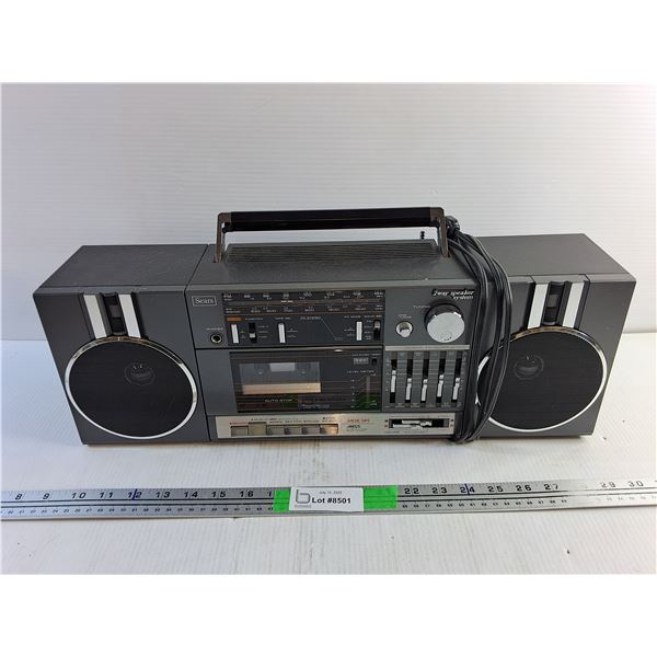 Sears Cassette Player with 2-Way Speaker System - As Is, Pickup Preferred