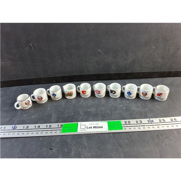 (10) Stanley Cup Team Mini Mugs