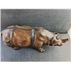Image 2 : Carved Wood Rhino 20" x 10" x 8"