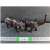 Image 1 : Carved Wood Rhino and Elephant Decorations