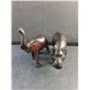 Image 3 : Carved Wood Rhino and Elephant Decorations