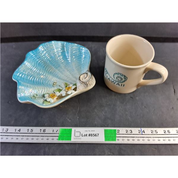 Porcelain Candy Dish and Starbucks Hawaii Mug