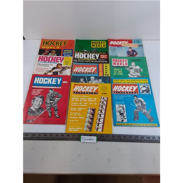 (10) Vintage 1960's/70's NHL Hockey Magazines