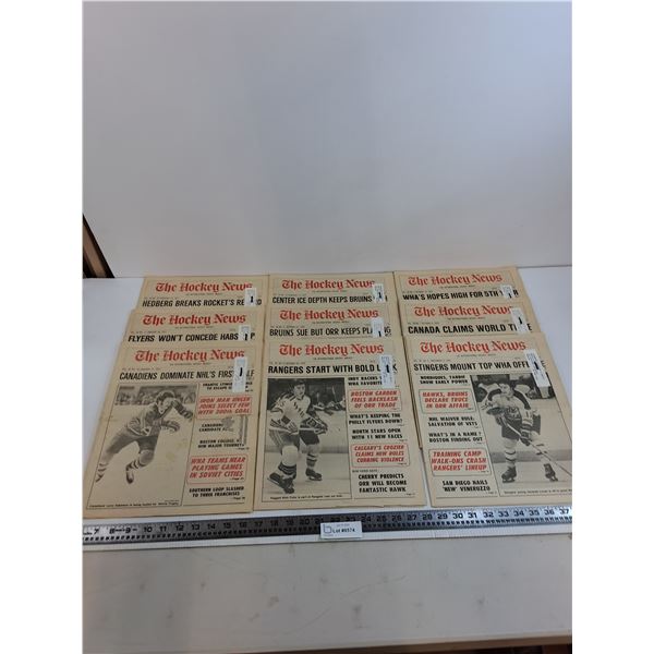 (9) "The Hockey News" 1976-77 Newspapers
