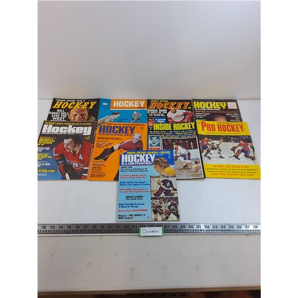 (9) Assorted 1968-74 Hockey Magazines