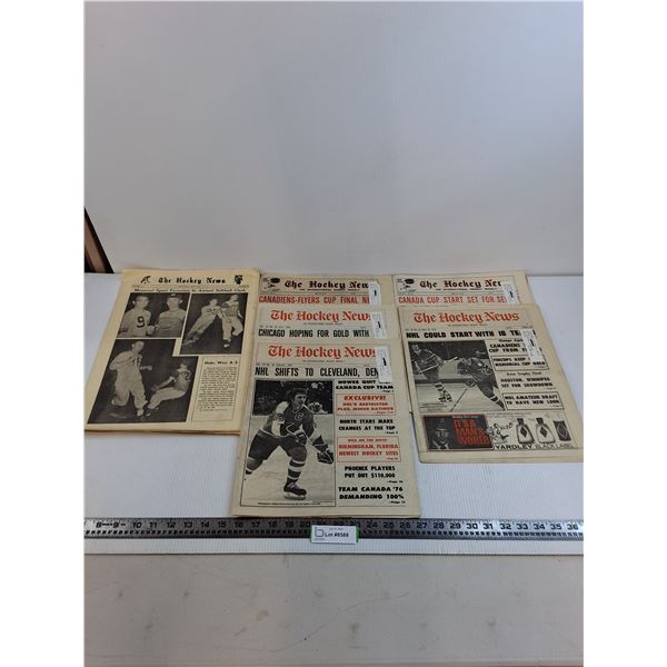 (6) "The Hockey News" 1957-70's Newspapers