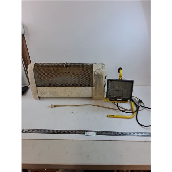 Sunbeam Space Heater - 24x12x5" - Tested, Halogen Work Light - Tested - Pickup Only