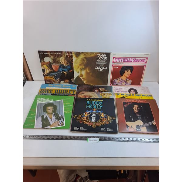 (12) Mostly Vintage Records (Hank Williams, Dolly Parton, Tanya Tucker)