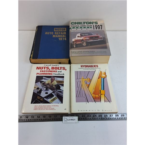 (4) Repair/DIY Manuals (Hydraulics, Auto Repair, Plumbing)