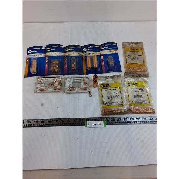 (10) Packages of Miller/Hypertherm/Tweco Welding Tips
