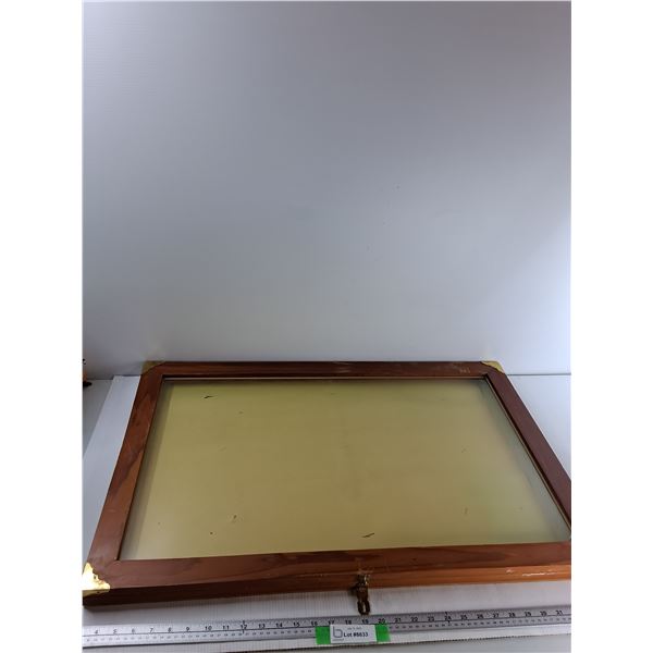Wooden Display Case - 33'' x 21'' As Is -  PICK UP ONLY