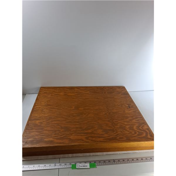 Wooden Display Case - 29'' x 23'' x 3'' As Is  -  PICK UP ONLY