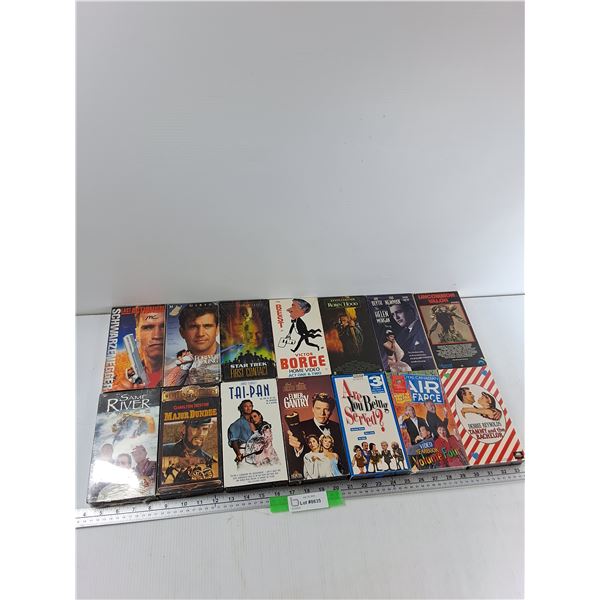 (14) VHS Tapes - Last Action Hero, Robin Hood, Uncommon Valor, Misc