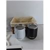 Image 5 : Assorted - (2) GMC Tumblers, Basket, Coffee Pod Holder, Misc