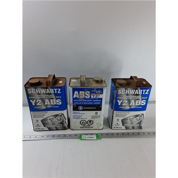 (3) Y2 ABS Solvent Cement - As Is CANNOT SHIP
