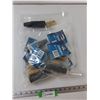 Image 1 : Assorted Blue Shield Cable Connector Pieces - as Is