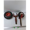 Image 1 : (2) Castor Forks And Wheels - As Is -  PICK UP
