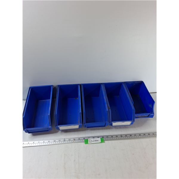 (5) Plastic Storage Bins - As Is