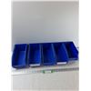 Image 1 : (5) Plastic Storage Bins - As Is