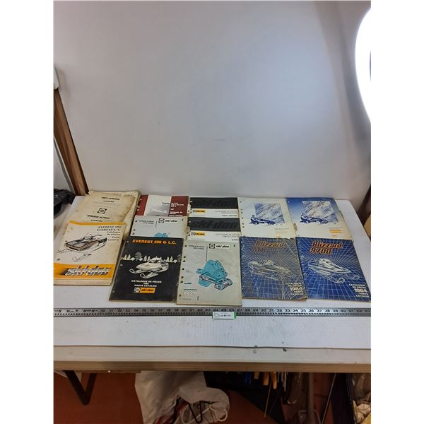(12) Snowmobile Service & Repair Shop Manuals - 1980-92
