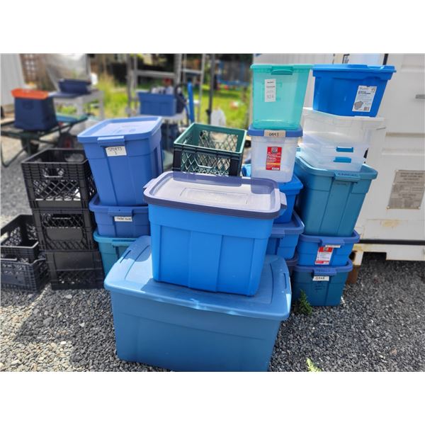 Assortment of Stroage Containers & Crates. B