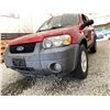 Image 2 : 2005 FORD ESCAPE XLT, RED, 289752 KMS, 4X4,  "NO RESERVE"