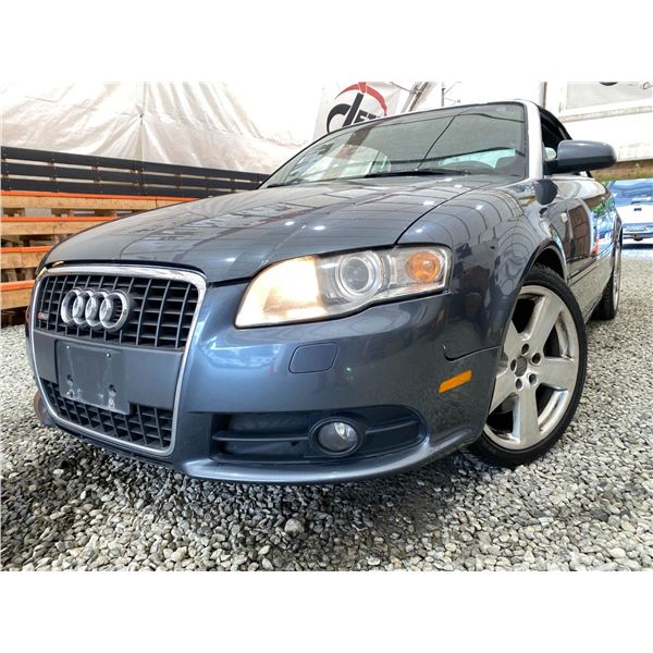 2007 AUDI A4, GREY, 206496 KMS, ALL WHEEL DRIVE