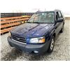 Image 3 : 2005 SUBARU FORESTER, BLUE, 259436 KMS, ALL WHEEL DRIVE,  NO DESIGNATIONS