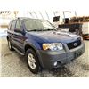 Image 8 : 2007 FORD ESCAPE, BLUE, 157280 KMS, FOUR WHEEL DRIVE,  NO DESIGNATIONS